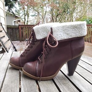 Faux Fur/Leather Booties